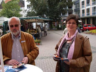 17.09.2009, Info-Stand am Marktplatz (Bundestagswahl)