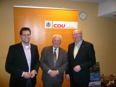 08.12.2010, Jahreshauptversammlung der CDU Wickede (Ruhr)- drei Vorsitzende der CDU Wickede (Ruhr): Thomas Fabri, Werner Heimann, Manfred Burs